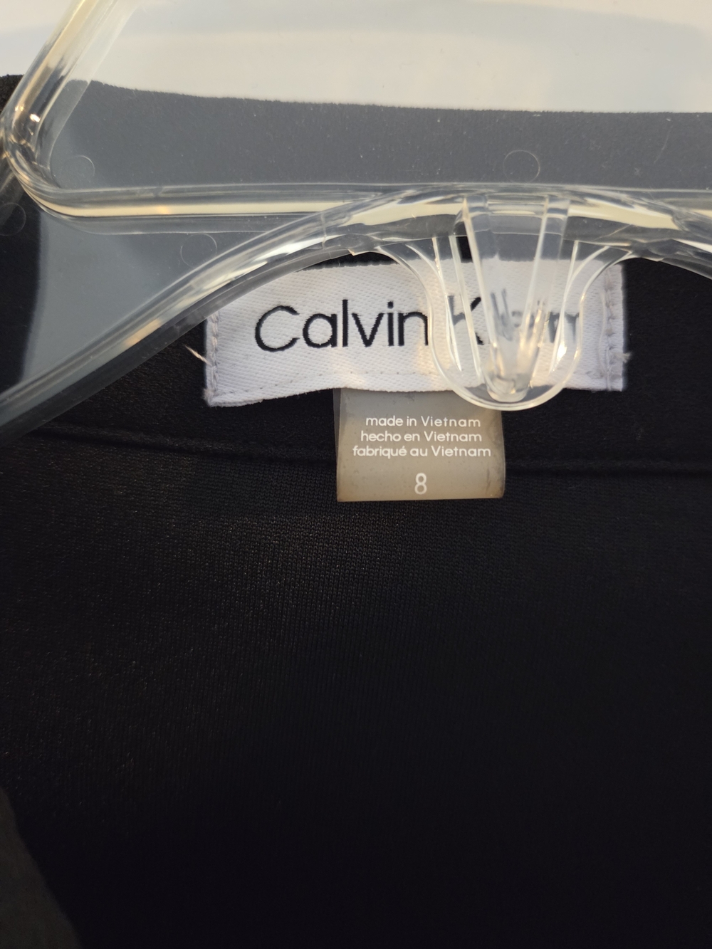Calvin Klein Black Midi Shirt Dress with Buckle Belt - Picture 3 of 5
